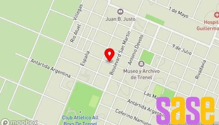 mapa de 96.5 RADIO LA VOZ Empresa de medios de comunicación en Trenel