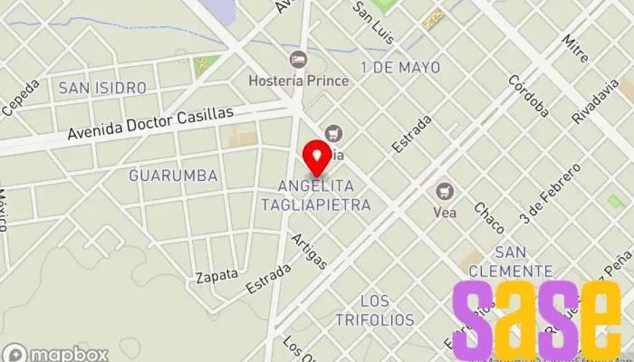 mapa de AB servicios Servicio de seguridad, Contratista de aire acondicionado, Servicio de reparación de aire acondicionado, Electricista, Trabajos en altura, Servicio de reparación de neveras en Chajarí
