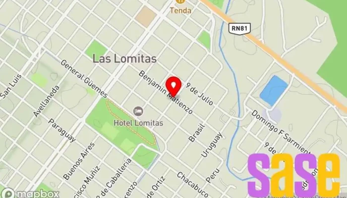 mapa de AC sonido e ILUMINACION Oficinas de empresa en Las Lomitas