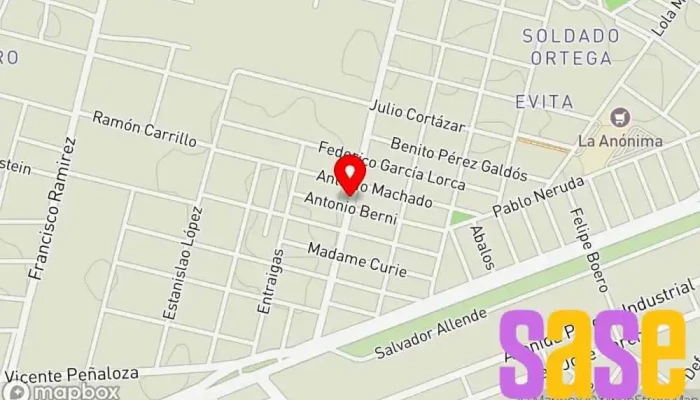 mapa de API Ingeniería y Servicios Ingeniero, Tienda de alarmas antirrobo, Electricista, Establecimiento de reparación de artículos electrónicos, Distribuidor de equipos de telecomunicación en Río Gallegos