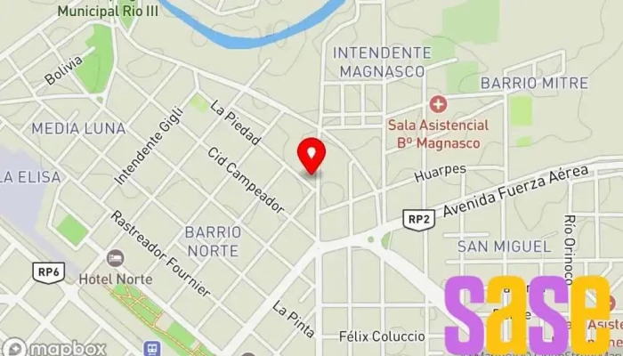 mapa de Atanes Electromecánica Río Tercero Ferretería en Río Tercero