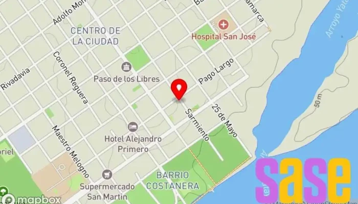mapa de Atlantida Fm Emisora de radio en Paso de los Libres