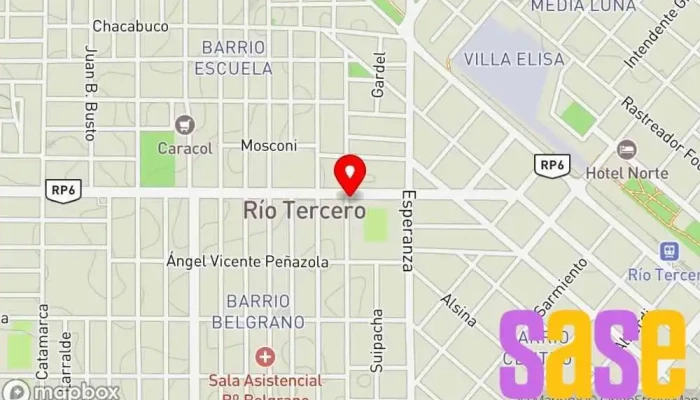 mapa de Atomo Repuestos SRL Tienda de repuestos para automóviles en Río Tercero
