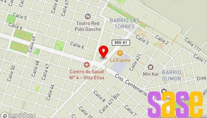 mapa de BD electricidad Comercio en Villa Elisa