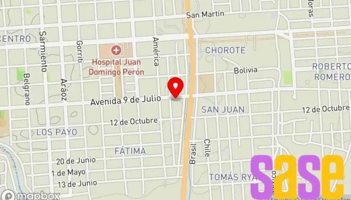 mapa de Bosch Car Service - Electromecanica Saldias SRL Taller de reparación de automóviles en Tartagal