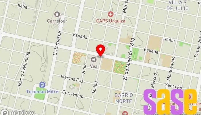 mapa de Cadena Fuego Emisora de radio en San Miguel de Tucumán
