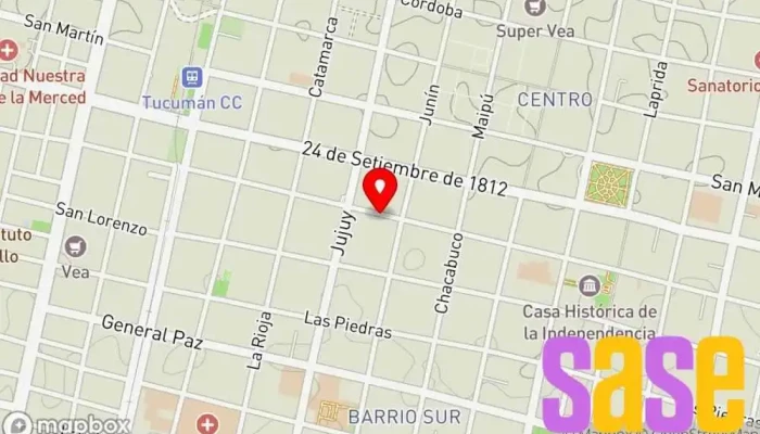 mapa de Canal 2 tv degital Cadena de televisión en San Miguel de Tucumán