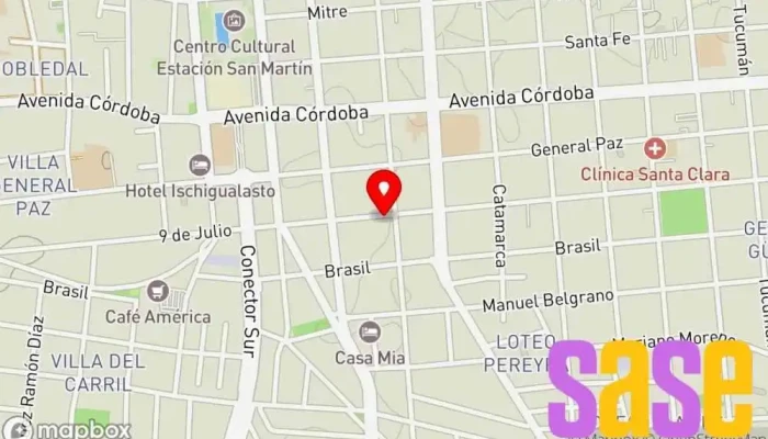 mapa de Canal 4 San Juan Centro de formación en San Juan