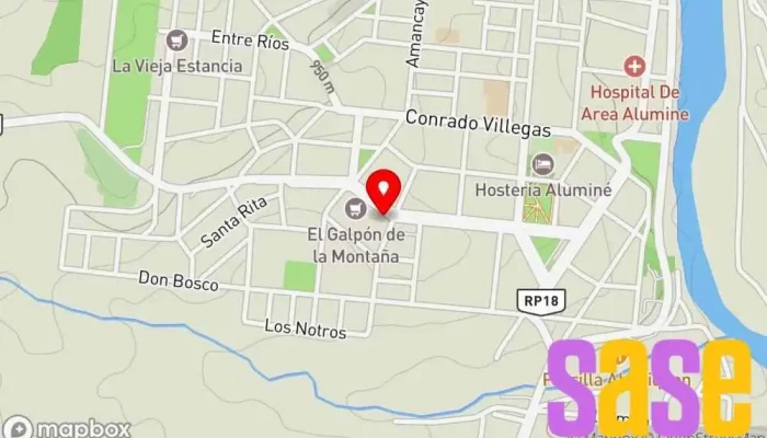 mapa de Casa de electricidad punto y toma Tienda de electricidad en Aluminé