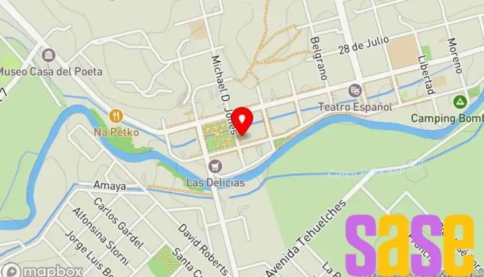 mapa de CASA DE té Plas y Coed Tetería tradicional, Alojamiento con servicio en Gaiman