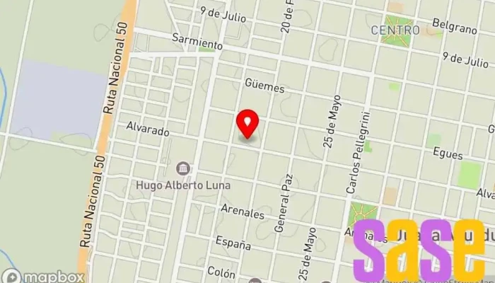 mapa de Casa Tuma Tienda de música, Tienda de guitarras en San Ramon de la Nueva Oran
