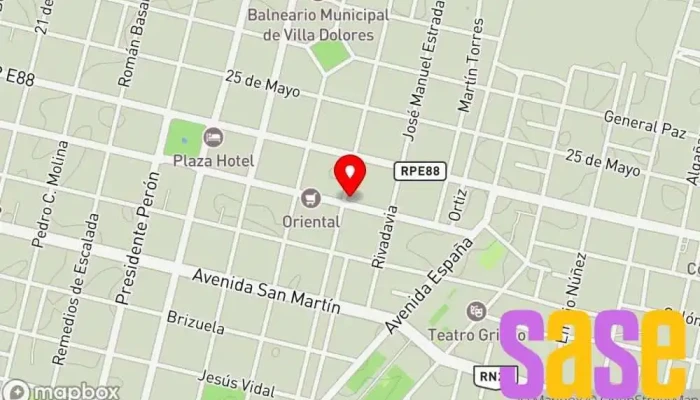 mapa de CEMDO Oficina de la Administración, Proveedor de materiales de construcción, Compañía del gas, Proveedor de servicios de Internet en Villa Dolores