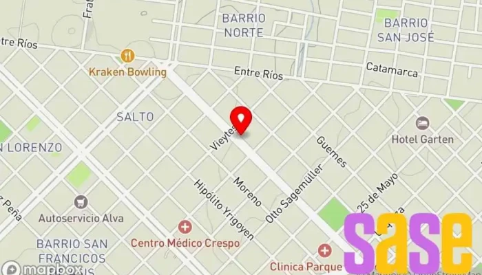 mapa de Centro de Seguridad Electrica Tienda de electricidad, Tienda de iluminación en Crespo