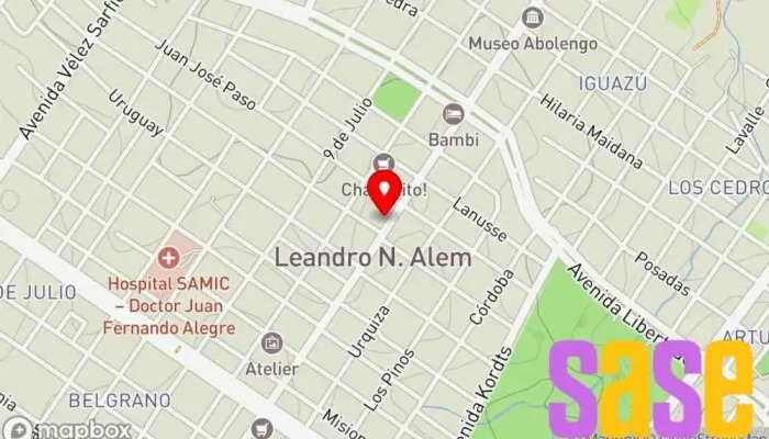 mapa de Cetrogar Tienda de electrónica, Tienda de informática, Tienda de motocicletas en Leandro N. Alem