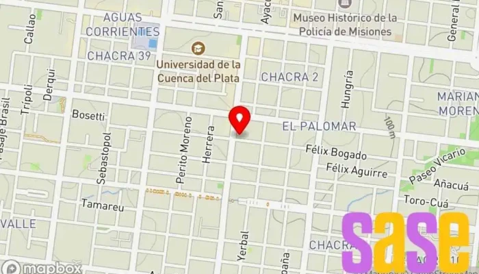mapa de Comando Radioeléctrico UR-I Policía Federal en Posadas