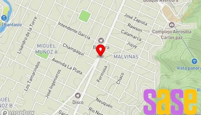mapa de Contacto Luz Tienda de electricidad en Villa Carlos Paz