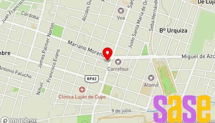 mapa de CONTACTO Servicio Electrico Electricista en Luján de Cuyo