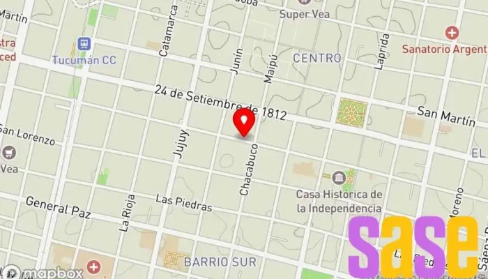 mapa de Continental Tucuman Radio Empresa de medios de comunicación en San Miguel de Tucumán
