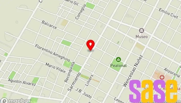 mapa de Cooperativa Eléctrica y Anexos Popular de Rivadavia Ltda. Servicio de distribución en Rivadavia