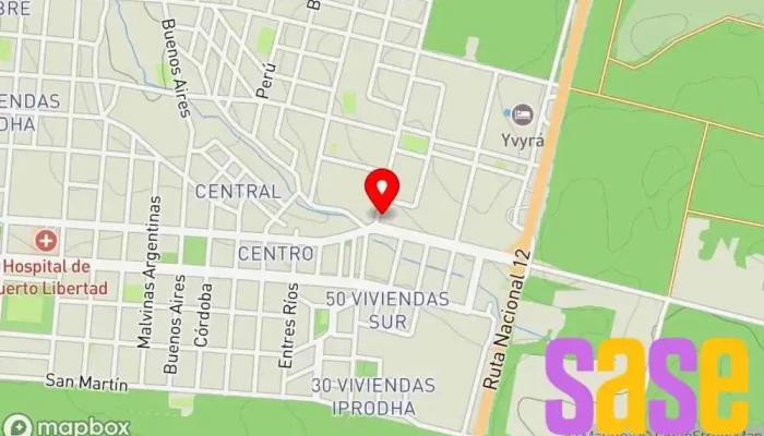 mapa de Cooperativa Servicios Público Libertad Compañía suministradora de agua en Puerto Libertad