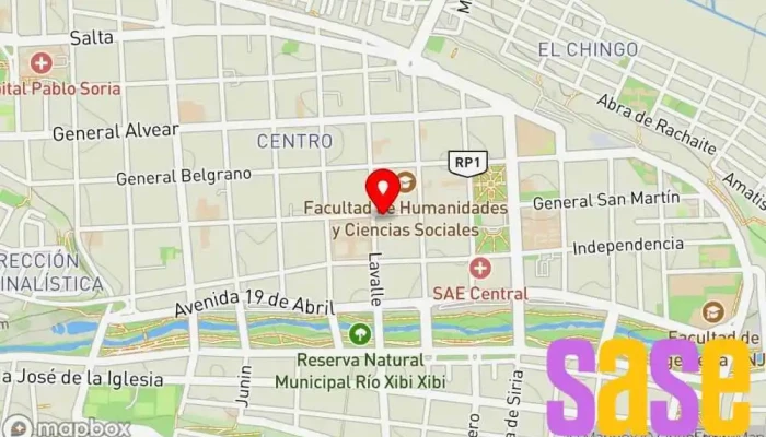 mapa de Curso de electrónica Tienda de electrónica en San Salvador de Jujuy