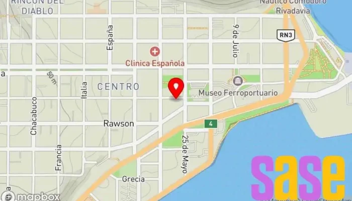 mapa de DAMEZ ELECTRONICA PROFESIONAL SRL Comodoro Rivadavia Compañía eléctrica, Consultora informática, Servicio de gestión de aguas residuales, Empresa de software, Contratista de telecomunicaciones, Distribuidor de equipos de telecomunicación, Planta de tratamiento de aguas en Comodoro Rivadavia