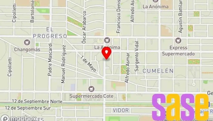 mapa de Delanoe - Electricidad del automotor Servicio de reparación de sistemas eléctricos para automóviles, Electricista en Neuquén