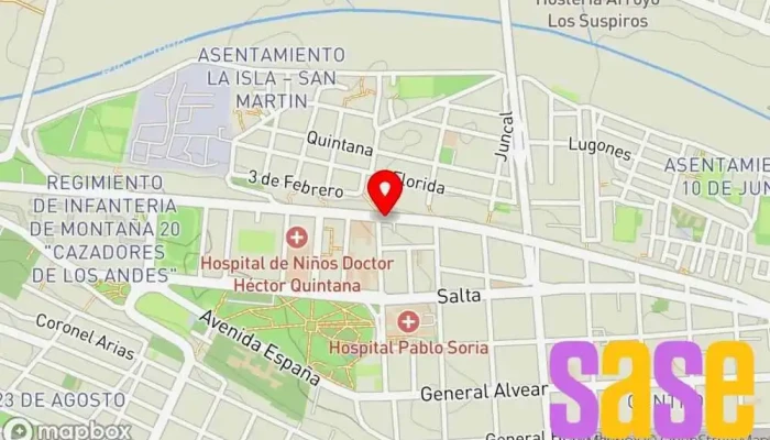 mapa de Direccion De Transito Y Seguridad Vial Centro comercial en San Salvador de Jujuy