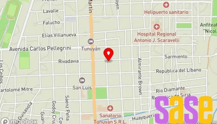 mapa de Electro Dorrego Comercio, Tienda de materiales para la construcción, Mayorista de aparatos eléctricos, Tienda de electricidad, Tienda de iluminación en Tunuyán