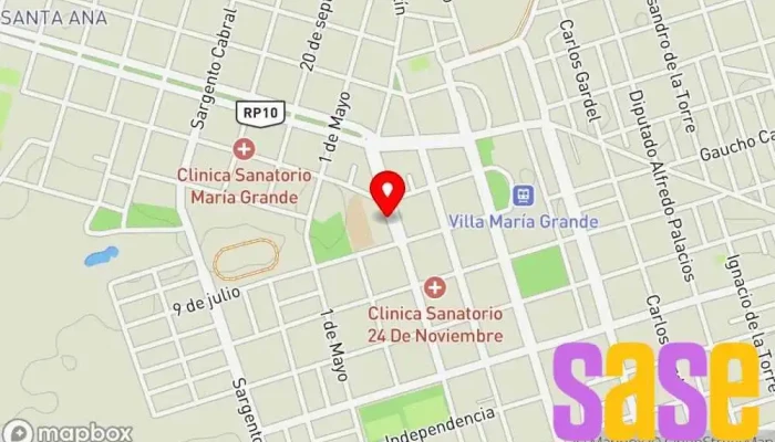 mapa de ELECTRO MARIA GRANDE Proveedor de equipos de iluminación de escenarios en María Grande