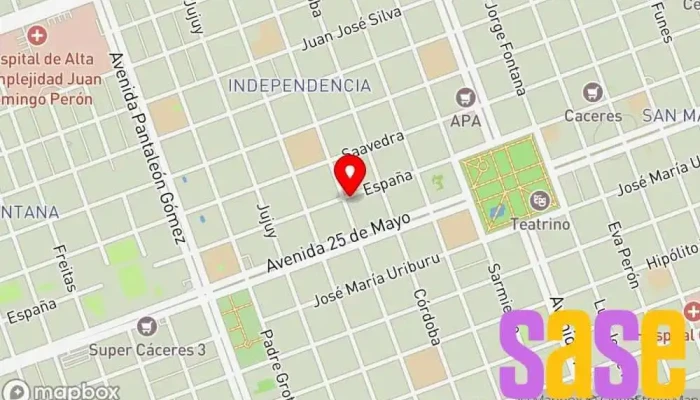 mapa de Electro Mecánica Integral Taller de reparaciones eléctricas, Tienda de baterías para automóvil en Formosa