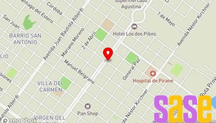 mapa de Electro Misiones Express - Pirané Comercio, Tienda de electrodomésticos, Tienda de móviles, Tienda de iluminación en Pirané