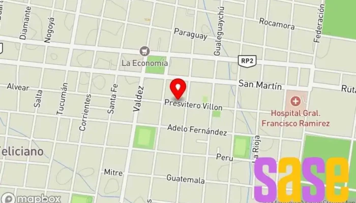 mapa de Electro Rural Feliciano Compañía eléctrica en San Jose de Feliciano