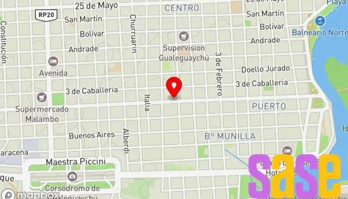 mapa de Electro SA  en Gualeguaychú