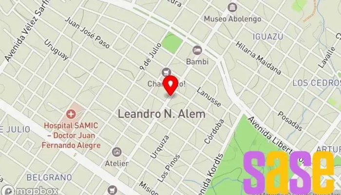 mapa de Electrogar Tienda de iluminación en Leandro N. Alem