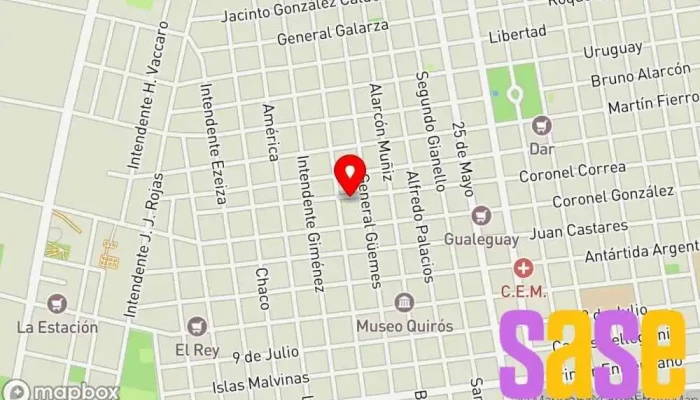 mapa de Electroguay Soluciones Electrónicas Tienda de alarmas antirrobo en Gualeguay