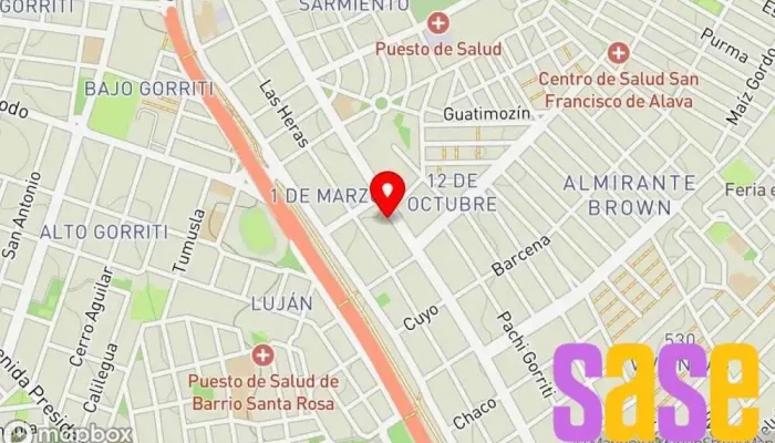 mapa de Electromat Servicio de comercio electrónico en San Salvador de Jujuy