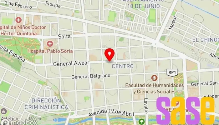 mapa de Electromat Neored Tienda de electricidad en San Salvador de Jujuy