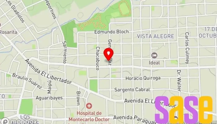 mapa de Electromecanica BH Taller mecánico en Montecarlo