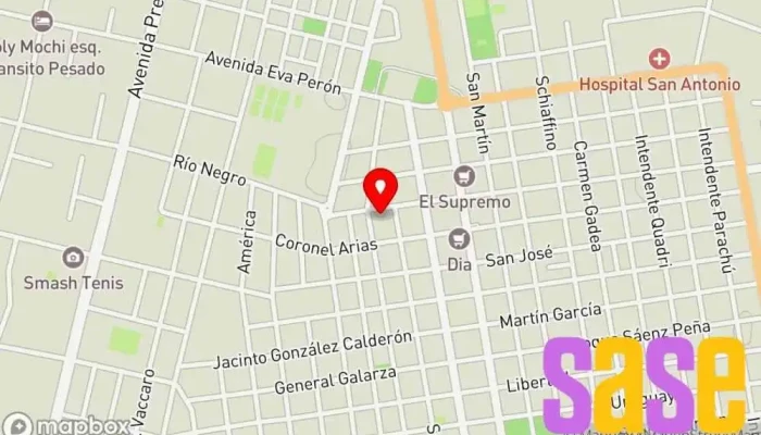 mapa de Electromecánica Denaday Taller de reparaciones eléctricas, Taller mecánico en Gualeguay