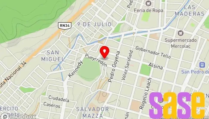 mapa de Electromecanica Duval Tienda de electrónica en San Pedro de Jujuy