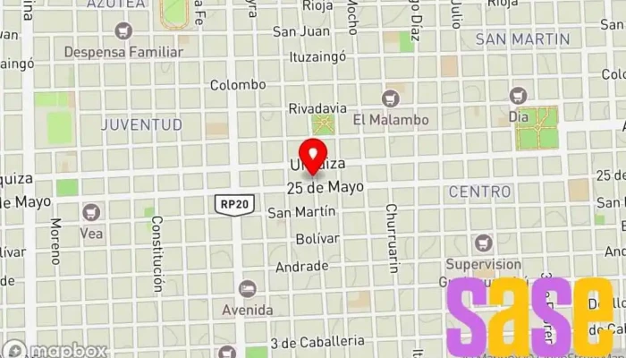 mapa de Electronica Chacabuco  en Gualeguaychú