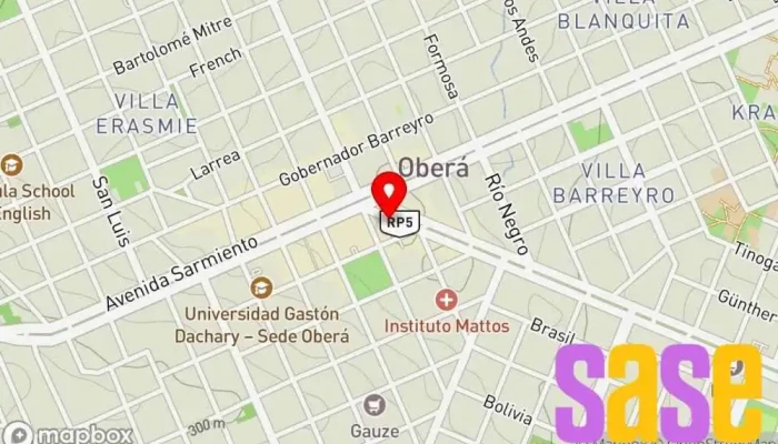 mapa de ELECTRÓNICA GEMELLI Tienda de componentes electrónicos en Oberá