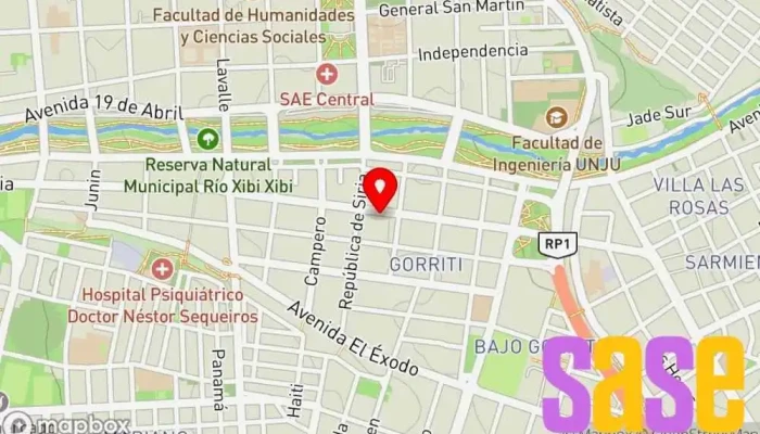 mapa de Electrónica M&B Tienda de componentes electrónicos, Tienda de electrodomésticos de segunda mano en San Salvador de Jujuy