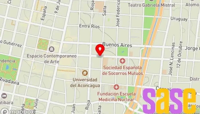 mapa de Electrónica Mendoza Sa Electrónica, Taller de reparación de equipos audiovisuales, Tienda de informática, Tienda de electrónica, Proveedor de sistemas de seguridad en Mendoza
