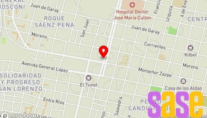 mapa de Electrónica Preti Tienda de electricidad en Santa Fe de la Vera Cruz