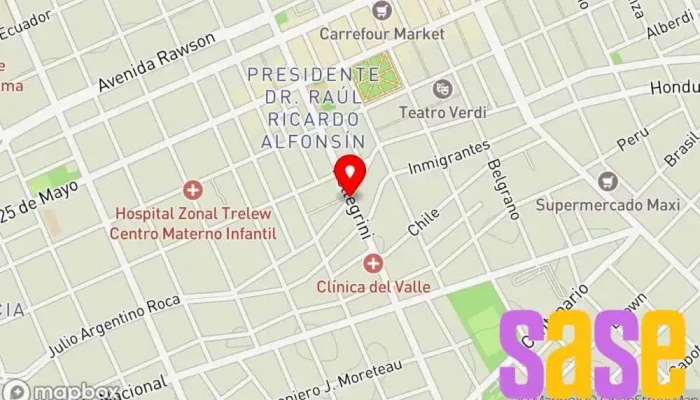 mapa de ELECTROSUR SRL Tienda de electricidad en Trelew