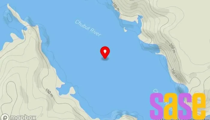 mapa de Embalse Florentino Ameghino Reservoir en Chubut
