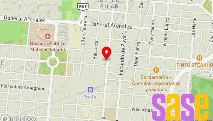 mapa de Ente regulador de Servicios Públicos Oficina de gobierno local en Salta