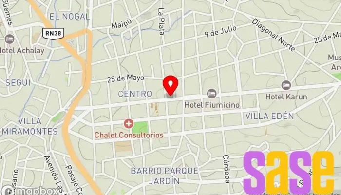 mapa de EPEC La Falda Compañía eléctrica en La Falda